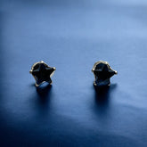 Brinco Zircônia Azul em Forma de Estrela